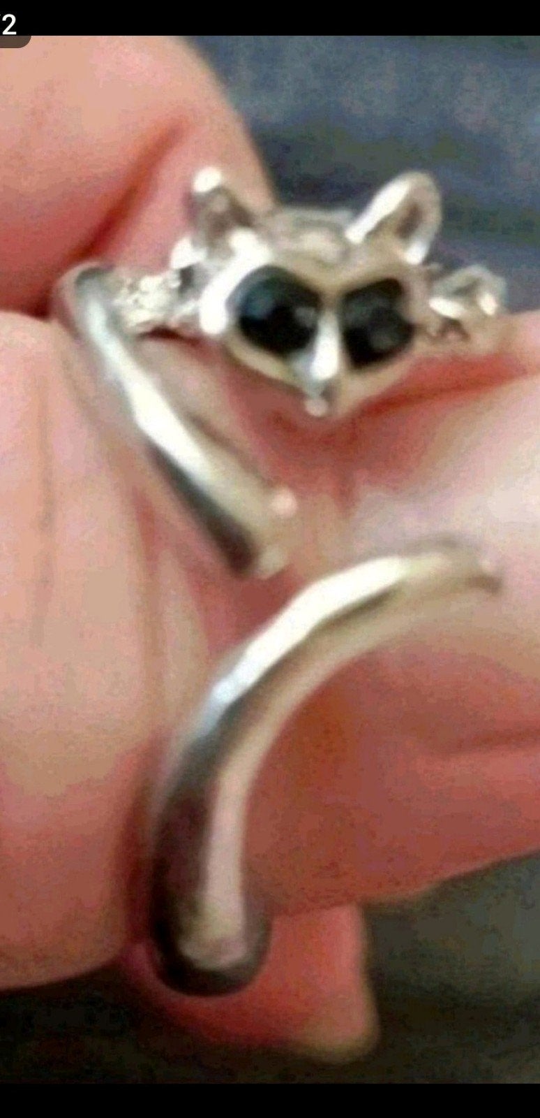 ring kat open, Verzenden, Nieuw, Zilver