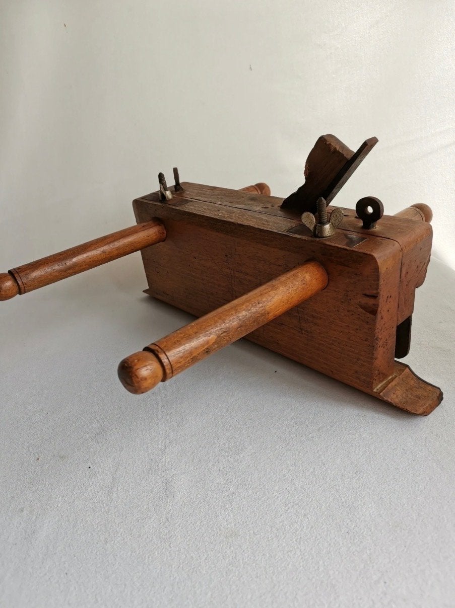 Antieke houten schaaf met merk J.N. - Vintage gereedschap, Ophalen of Verzenden