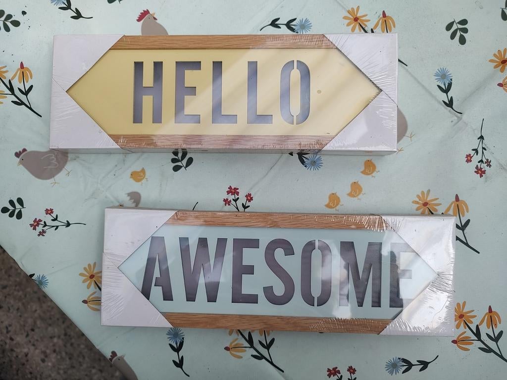 Leuke lampjes met tekst voor kinderkamer of decoratie, Ophalen of Verzenden, Nieuw