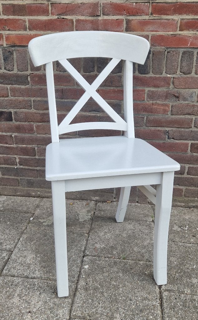 mooie houten stoel/ eetkamerstoel Bretagne van Karwei IGST, Ophalen, Gebruikt, Hout, Klassiek, landelijk,
