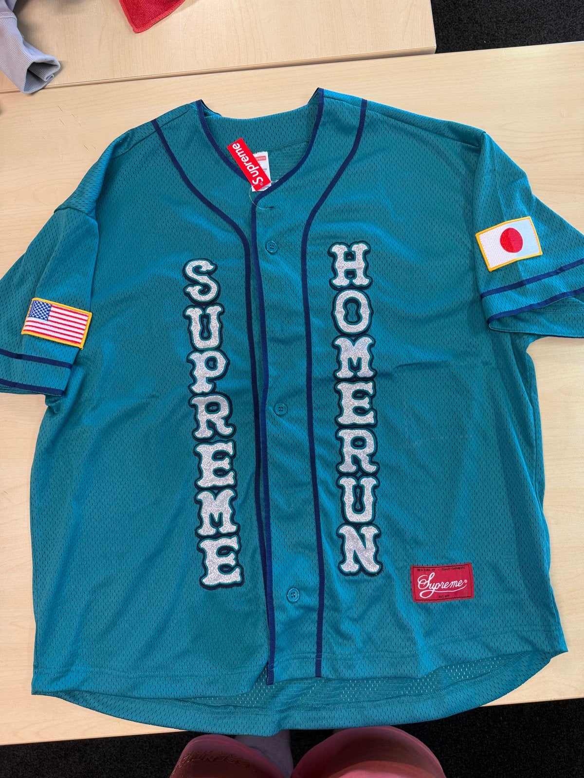 Supreme Homerun Baseball Jersey Teal L Nieuw, Kleding | Heren, Maat 52/54 (L), Overige kleuren, Nieuw, Ophalen of Verzenden