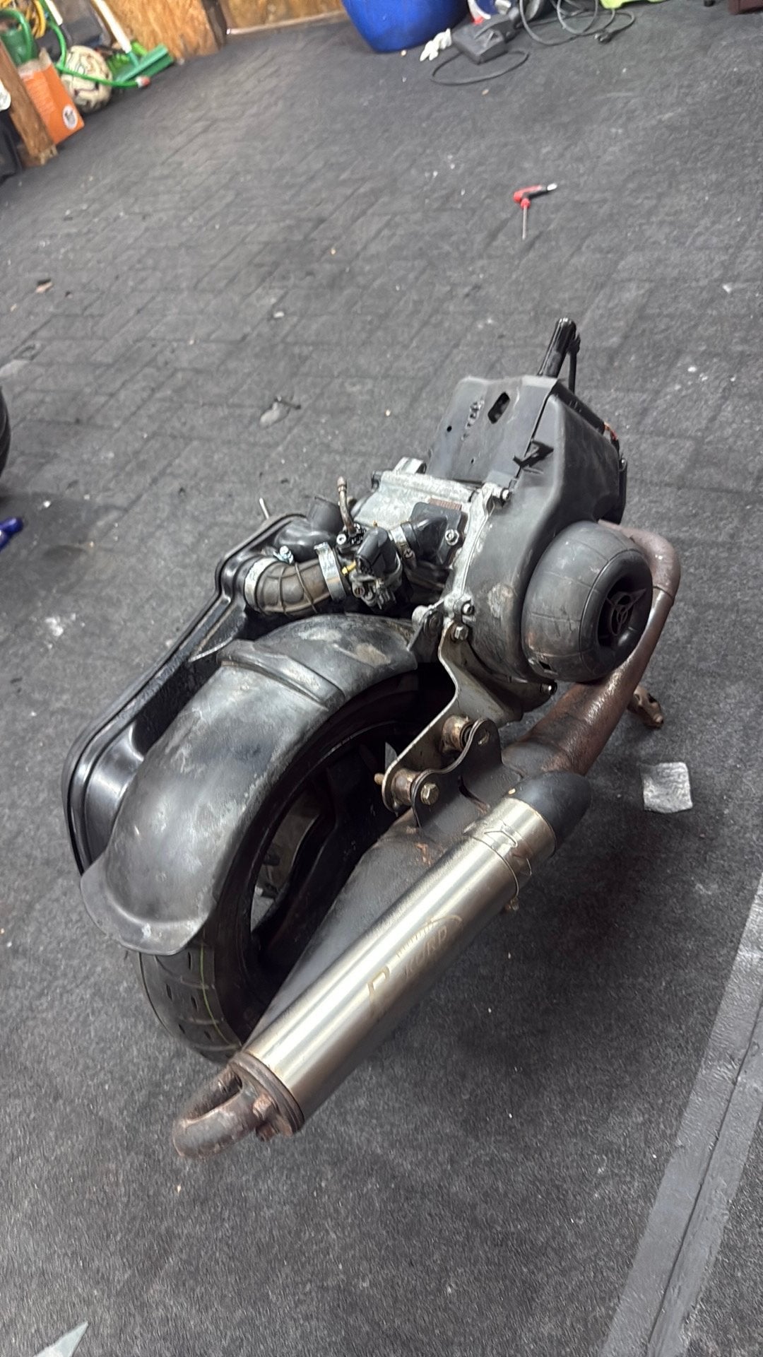 Zip 70cc 2takt blok (DR70, 17.5 Delorto) compleet, Ophalen, Zo goed als nieuw, Blok, Piaggio