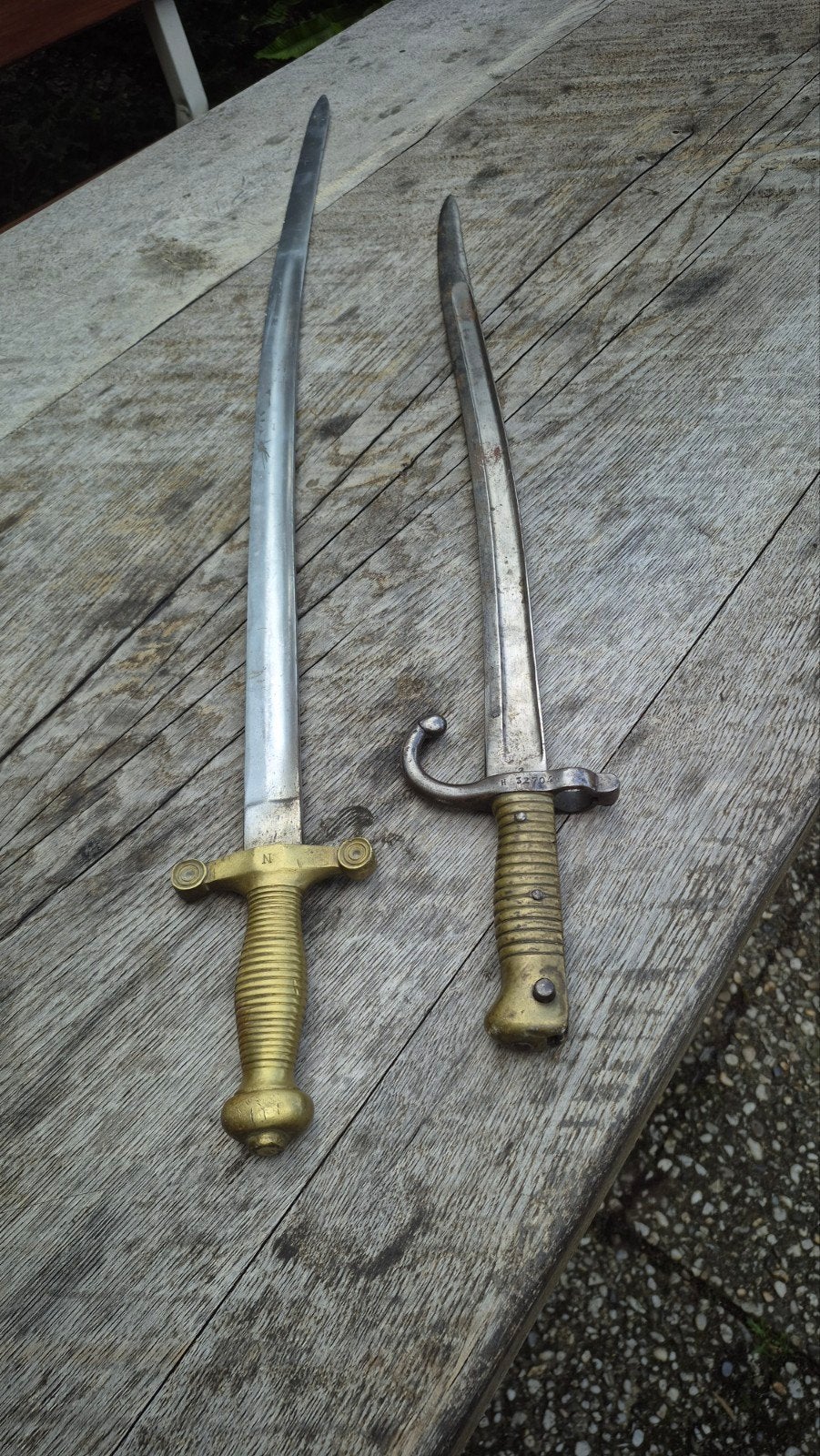 Antieke militaire sabel en bajonet, Verzamelen, Ophalen of Verzenden