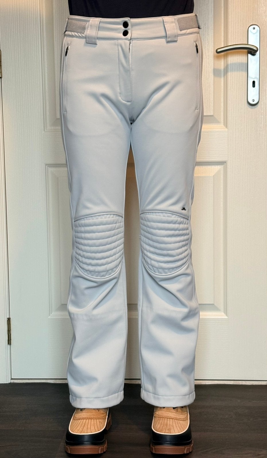 Skibroek - dames - J.Lindeberg - 38/M - lichtgrijs, Ophalen of Verzenden, Zo goed als nieuw, Maat 38/40 (M), Broek