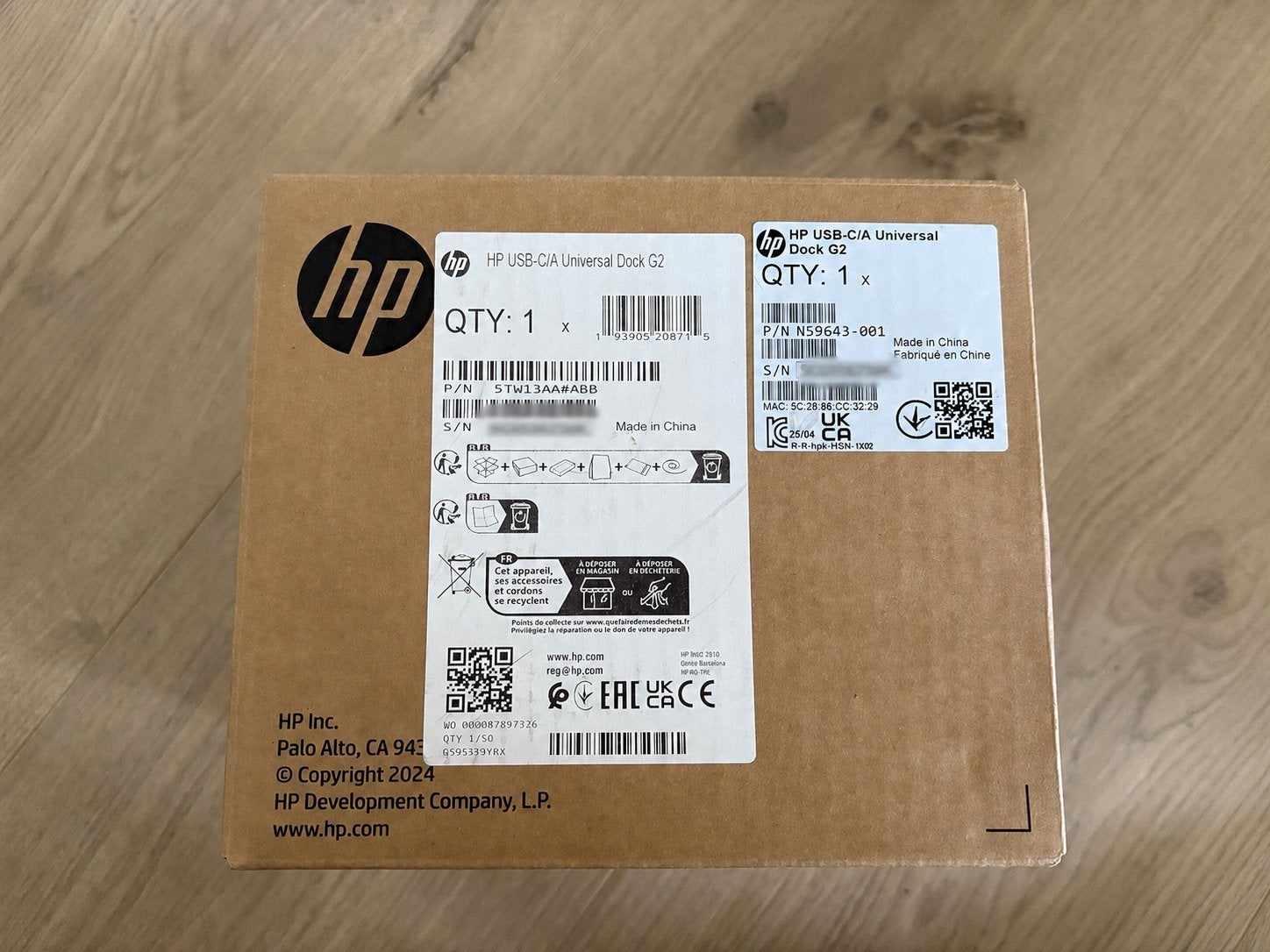 HP USB-C/A Universal Dock G2 - Nieuw in doos, Computers en Software, Dockingstations, Ophalen, Nieuw, Docking station, Laptop
