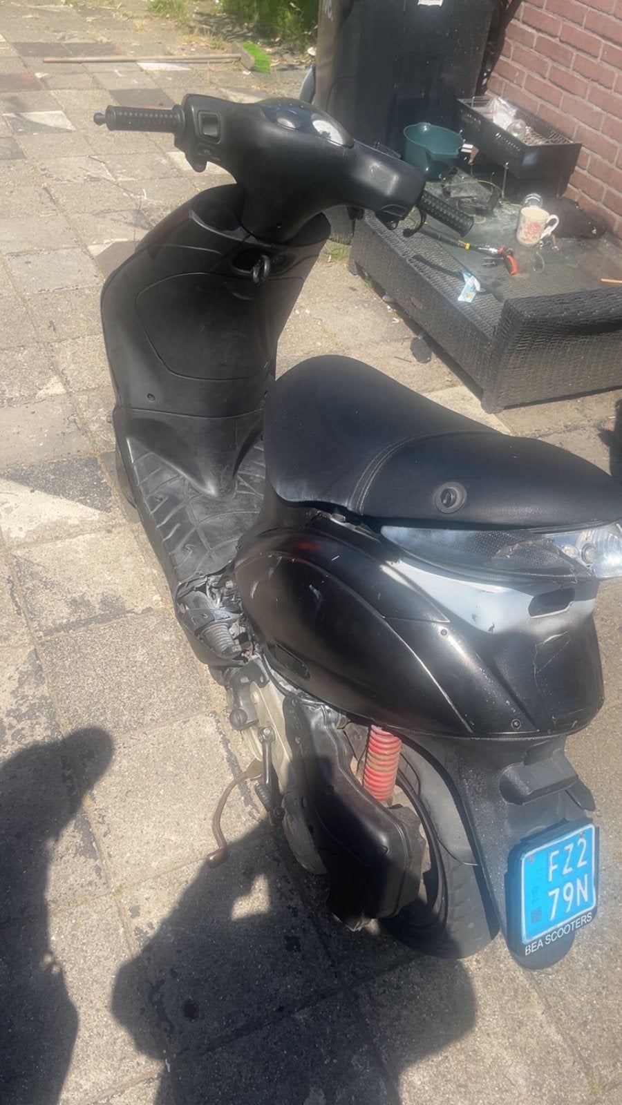 Piaggio Zip Scooter - Zwart, Goede Staat, Gebruikt, Maximaal 45 km/u, Zip, Ophalen of Verzenden