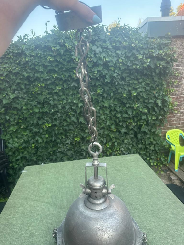 Industriële hanglamp - Woonstore - In hoogte verstelbaar, Ophalen of Verzenden, Gebruikt, Metaal, Industrieel