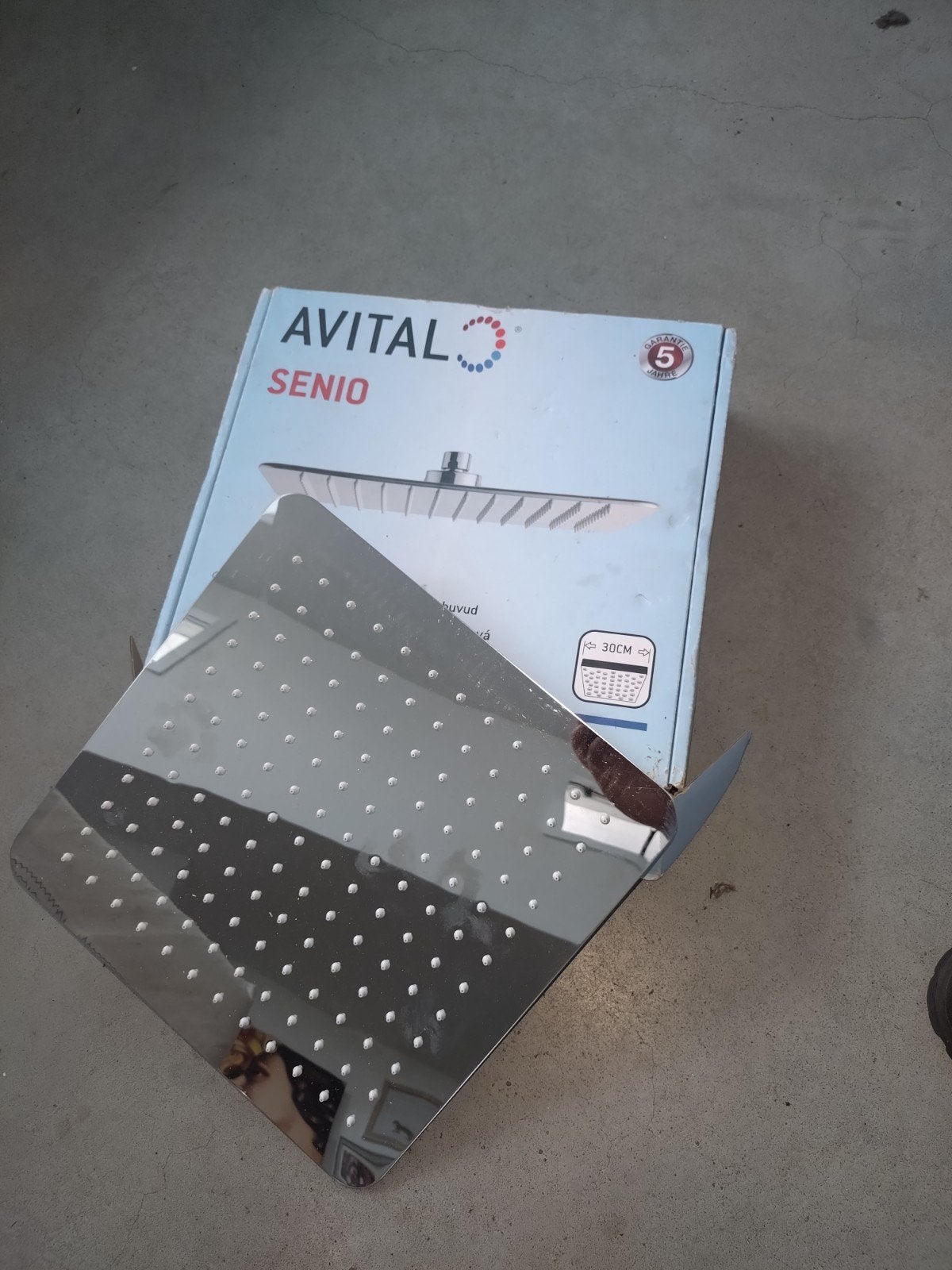 AVITAL SENIO Douchekop regendouche 30cm RVS, Ophalen of Verzenden, Nieuw, Rvs, Douche