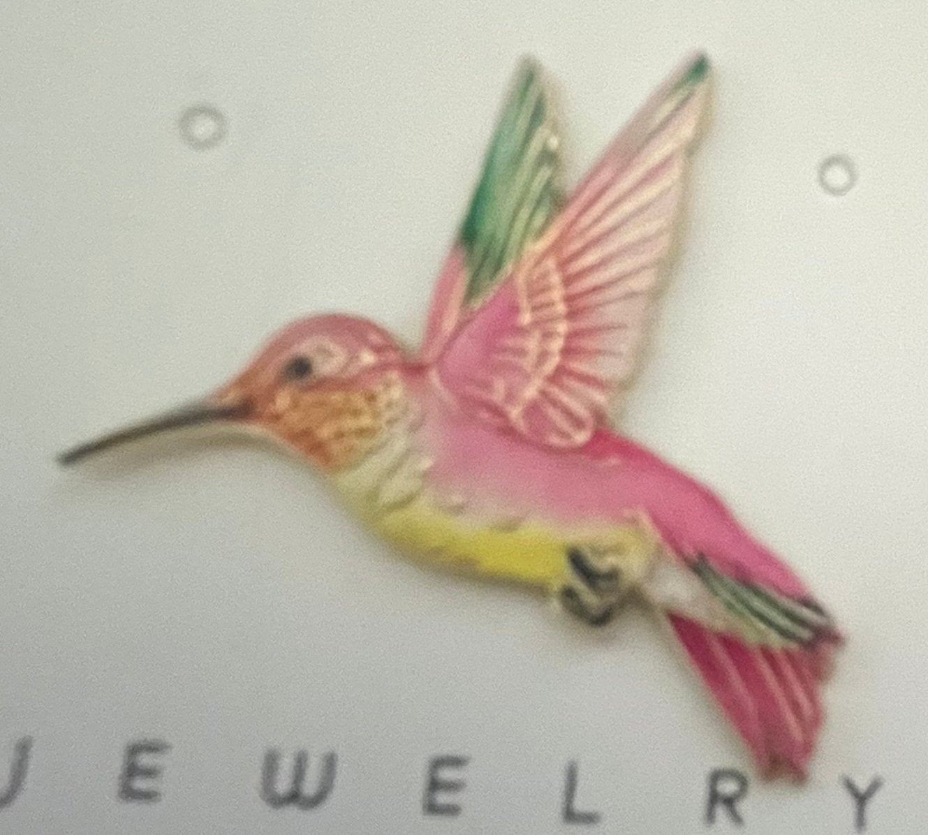 Kleurrijke Kolibrie Broche - Emaille Speld, Overige materialen, 4 tot 7 cm, Nieuw, Ophalen of Verzenden