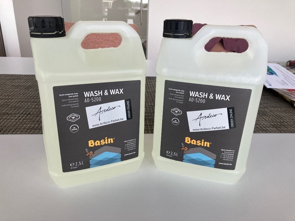 Basin Wash & Wax onderhoud parket AD-5200 2.5L & 2.2L, Ophalen of Verzenden, Schoonmaakmiddel