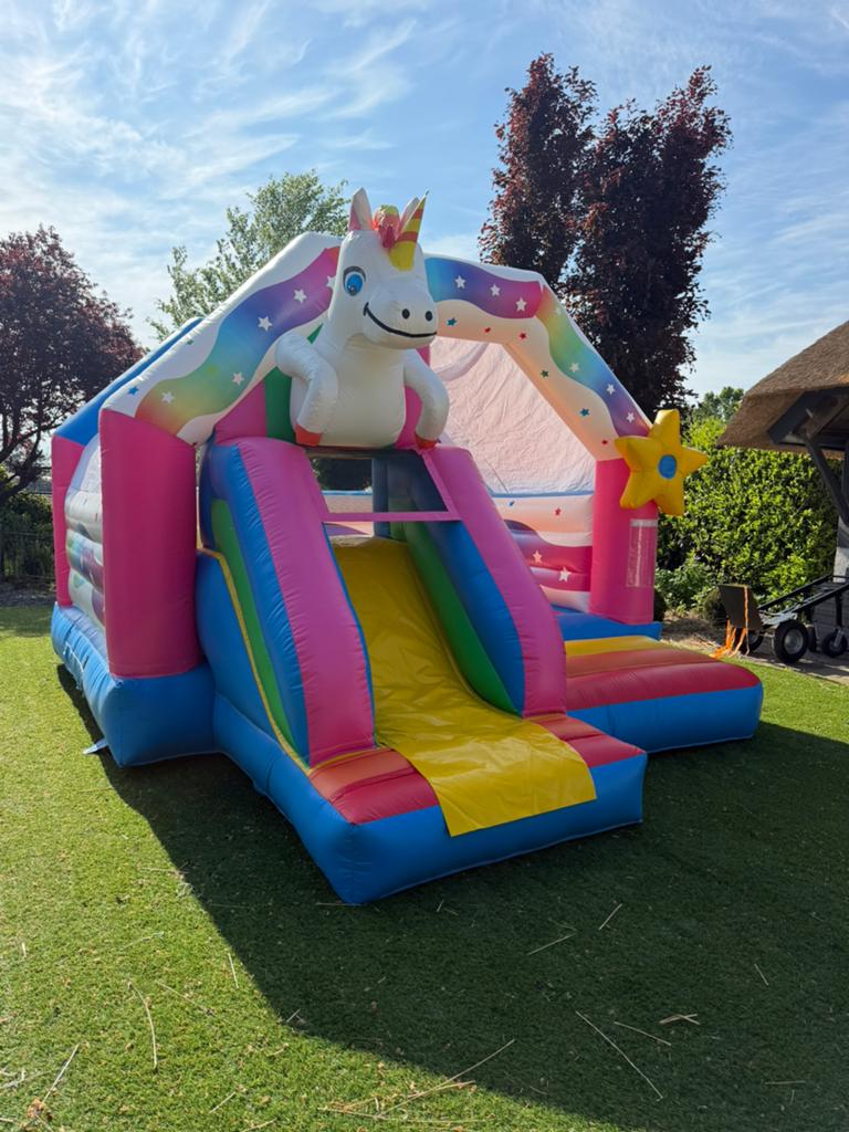 Springkussen “Unicorn” te huur, Ophalen of Verzenden, Zo goed als nieuw, Overige