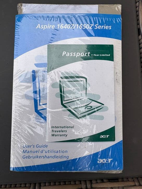 Acer aspire 1640 boekje, Ophalen of Verzenden, Zo goed als nieuw