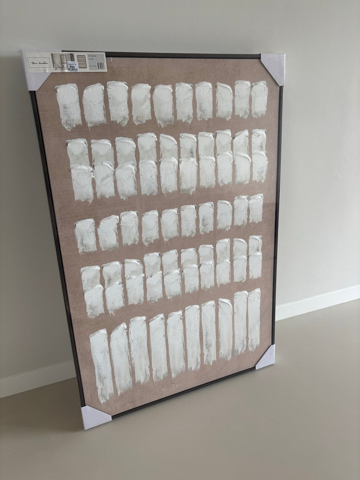 Abstract schilderij met reliëf - Ter Halle, Ophalen, Nieuw, Schilderij, 100 tot 125 cm