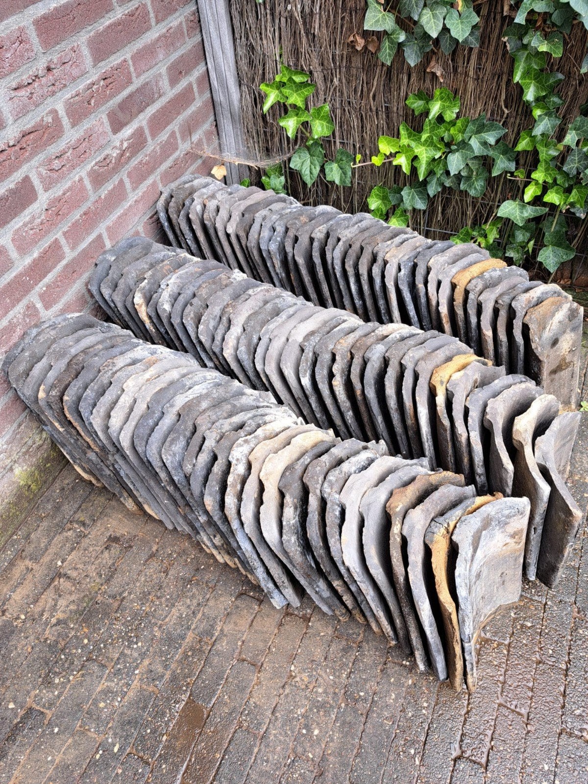 Oud Hollandse dakpannen - 88 stuks, Ophalen, Gebruikt, Steen of Klei, 15 m² of meer