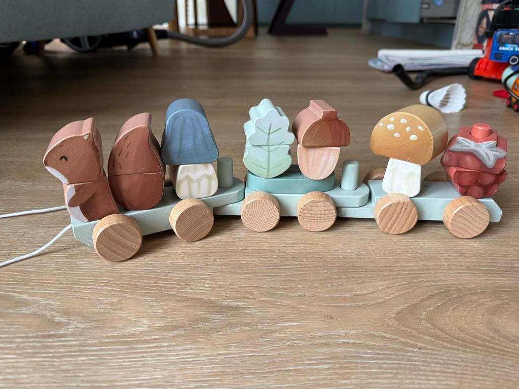 Little Dutch Treintje met Dieren en Paddenstoelen, Kinderen en Baby's, Speelgoed | Babyspeelgoed, Ophalen, Zo goed als nieuw, Overige typen