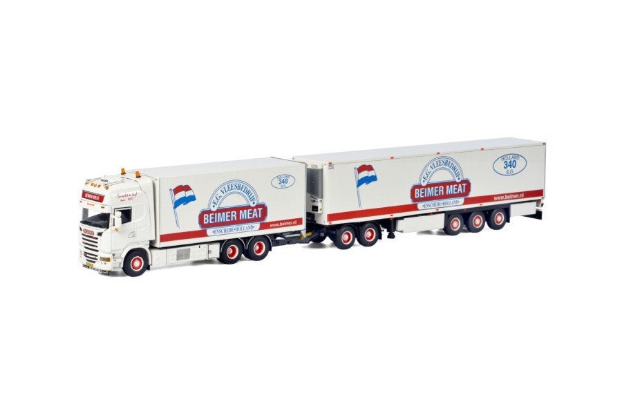 wsi Scania Beimer Meat LZV, Hobby en Vrije tijd, Modelauto's | 1:50, Ophalen of Verzenden, Nieuw, Bus of Vrachtwagen, Wsi