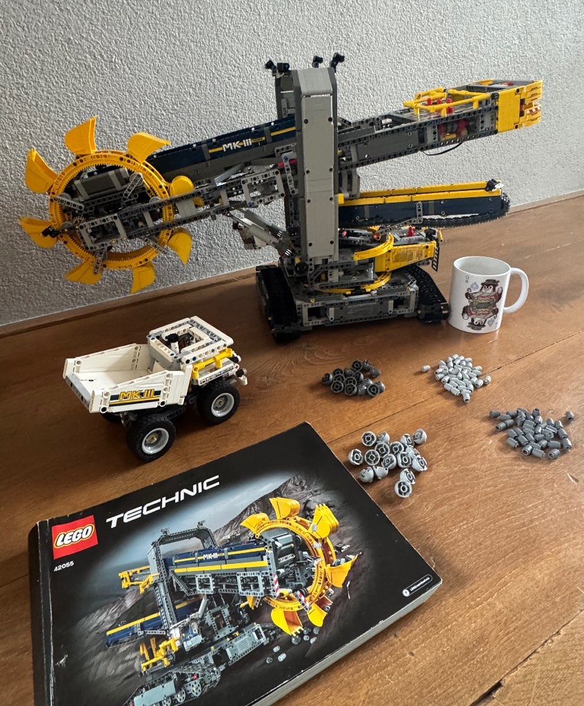LEGO  TECHNIC 42055 grote emmerwiel graafmachine, Gebruikt, Lego, Compleet, Ophalen of Verzenden