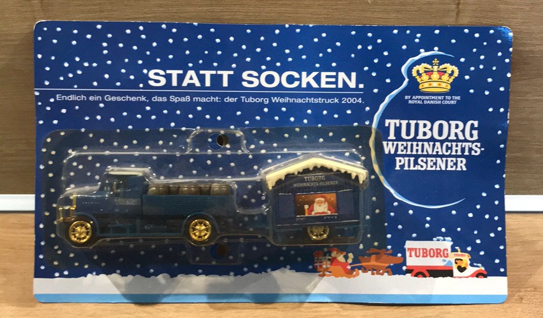 Miniatuur vrachtwagen Tuborg kerstbier, Verzamelen, Ophalen of Verzenden, Gebruikt
