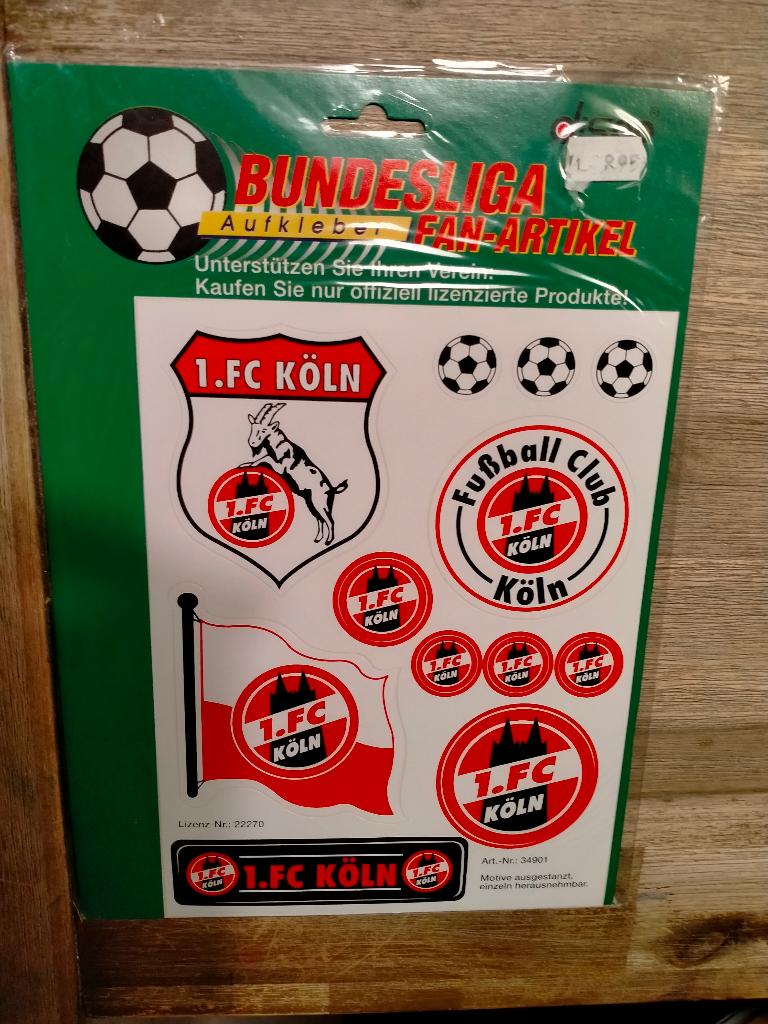 1FC Koln Duitsland Bundesliga voetbal stickervel stickers, Ophalen of Verzenden, Zo goed als nieuw, Buitenlandse clubs, Poster, Plaatje of Sticker