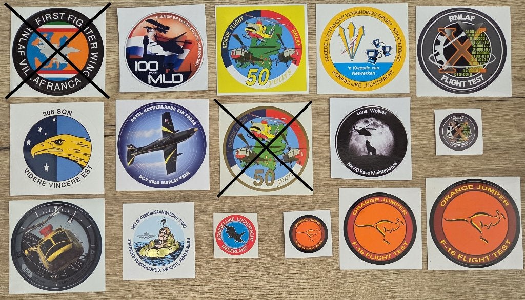 stickers Defensie/Luchtmacht KLu 23, Ophalen of Verzenden, Nieuw, Meerdere stickers