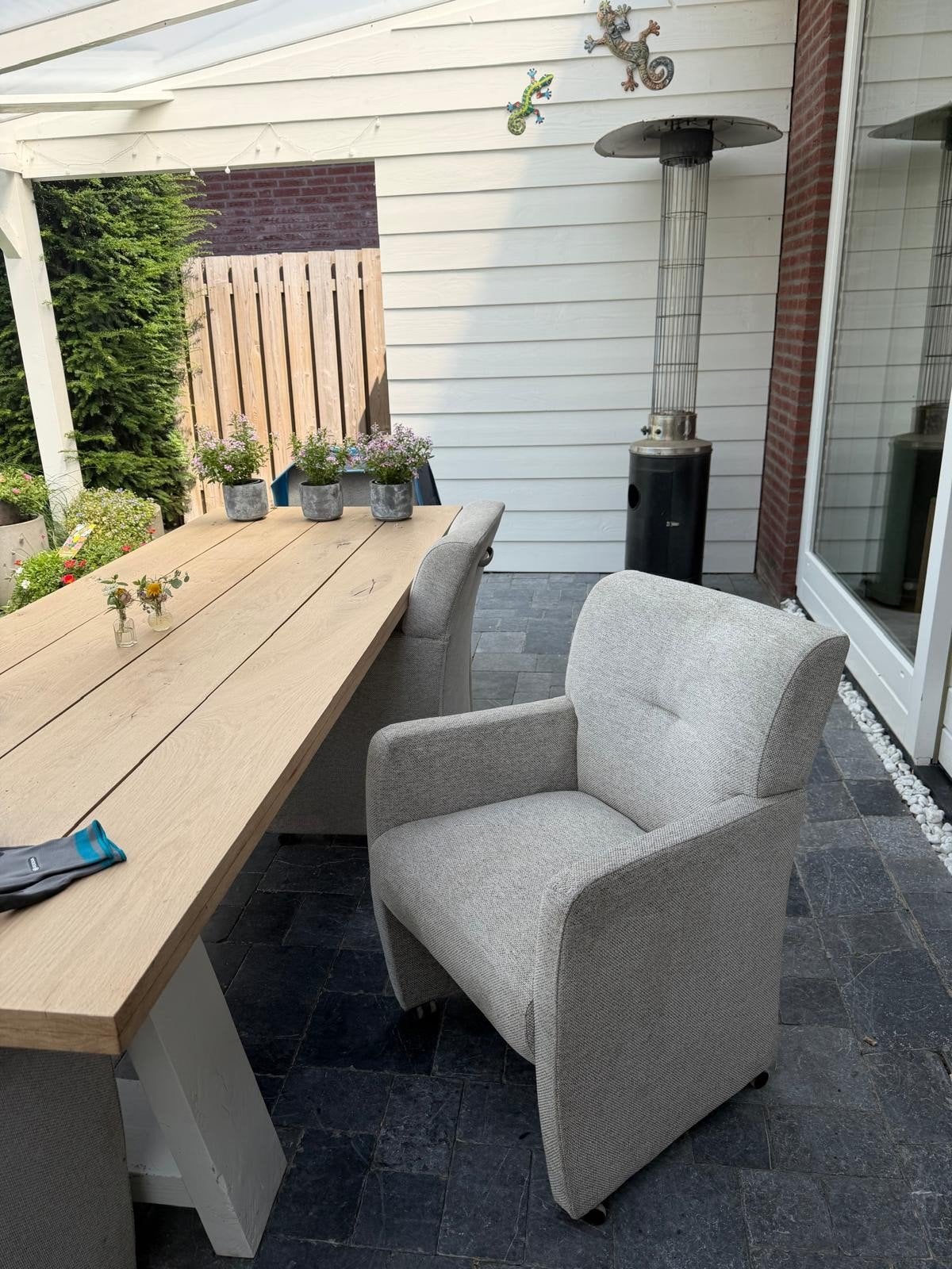 Eetkamer stoel, terras stoel, lounge stoel 4 stuks, Ophalen