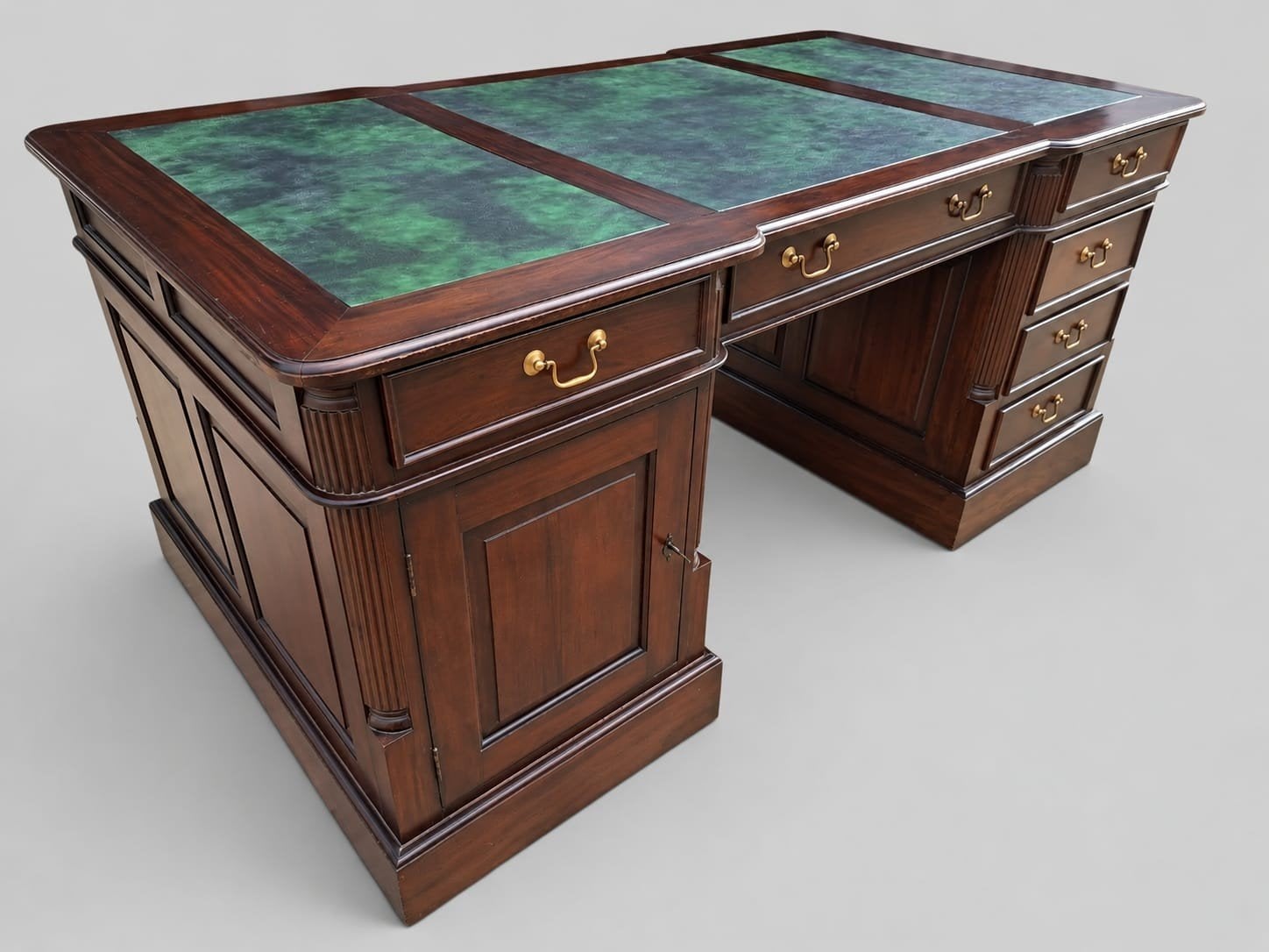 Klassiek Engels dubbelzijdig bureau partnerdesk, schrijftafe, Ophalen of Verzenden