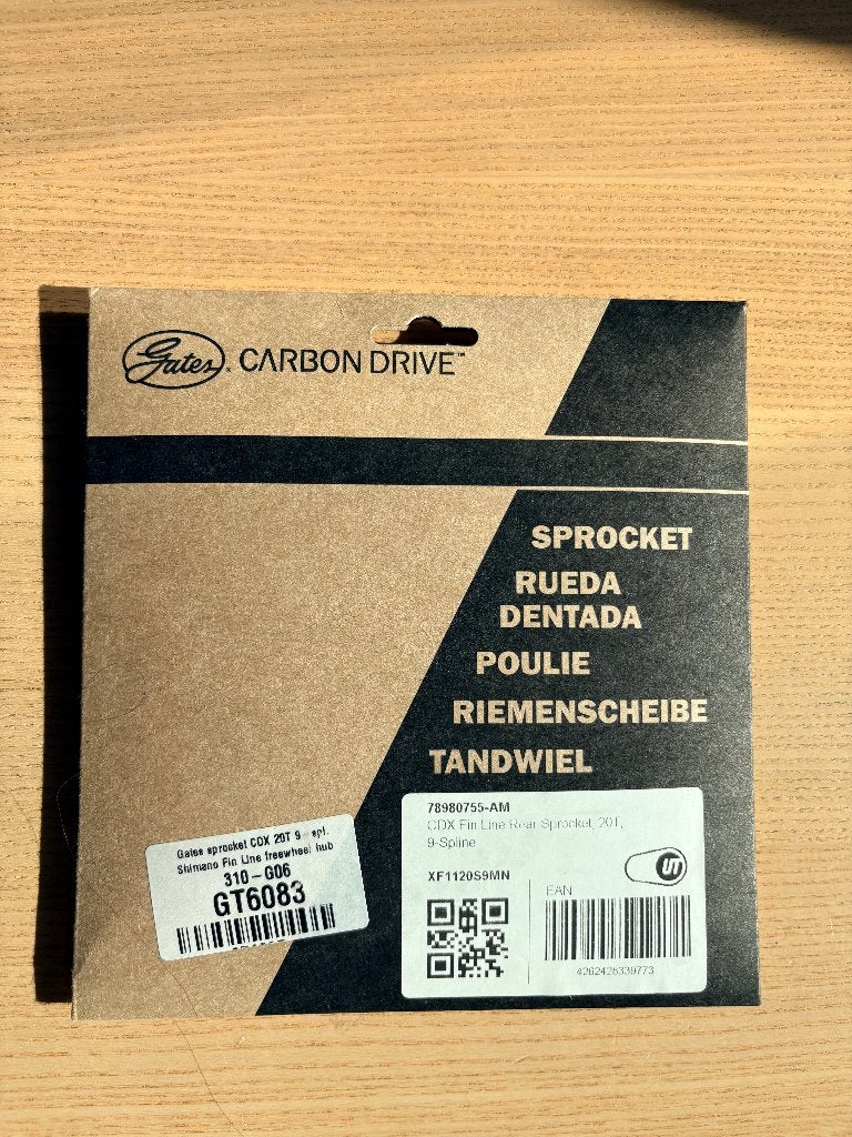 Gates CDX Fin Line achtertandwiel 20T 9-spline - nieuw, Elektrische fiets, Overige typen, Ophalen of Verzenden, Gates Carbon Drive