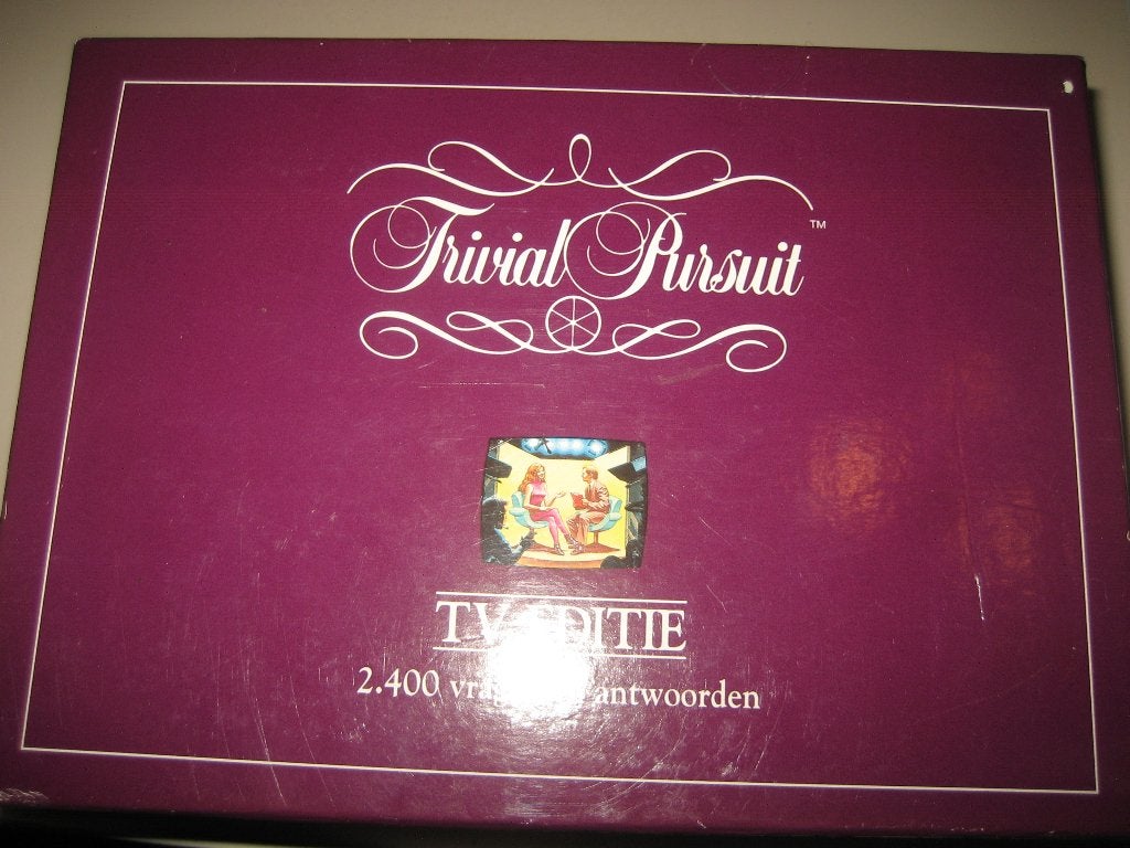 Trivial Pursuit TV editie, Hobby en Vrije tijd, Gezelschapsspellen | Bordspellen, Vijf spelers of meer, Ophalen of Verzenden, Zo goed als nieuw