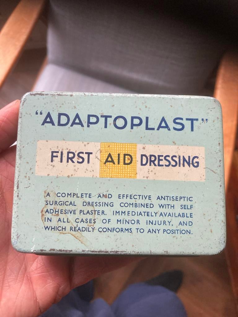 First aid tin vintage, Ophalen of Verzenden, Gebruikt, Gehele gezicht