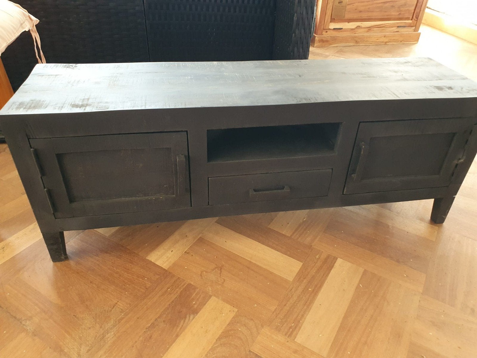 tv kastje zwart  118x30x40 cm  OPRUIMING, Ophalen, 100 tot 150 cm, Nieuw, Minder dan 100 cm