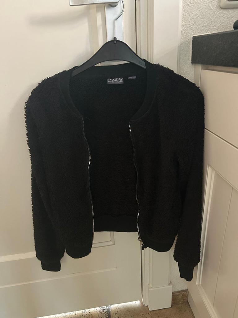 Mooi zwart vestje met rits, Ophalen of Verzenden, Zo goed als nieuw, Meisje, Trui of Vest