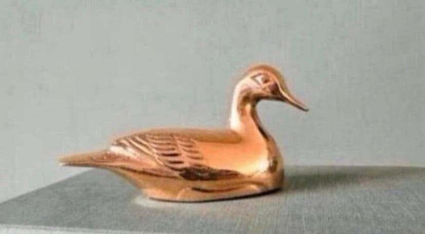 Eenden Beeldje van Messing, Ophalen of Verzenden, Zo goed als nieuw, Dier