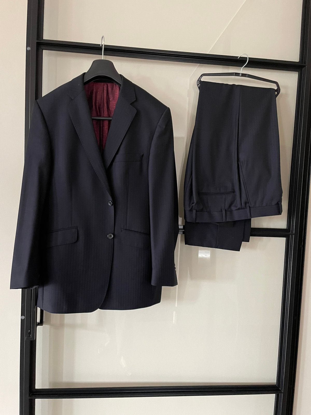 Donkerblauw herenkostuum, maat 52. Izgst., Kleding | Heren, Ophalen of Verzenden, Zo goed als nieuw, Maat 52/54 (L), Blauw