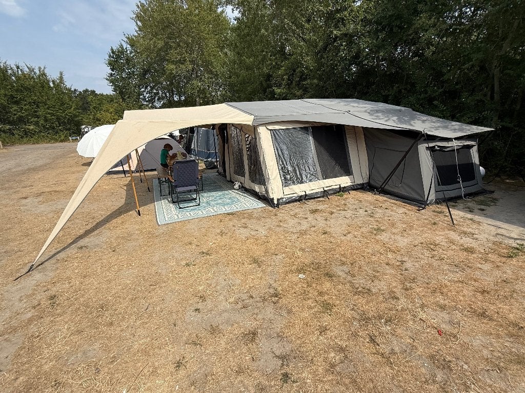 Campooz Lazy Jack 2023 Camping met extra trekking luifel, Ophalen, Antraciet, Aanwezig, Campooz