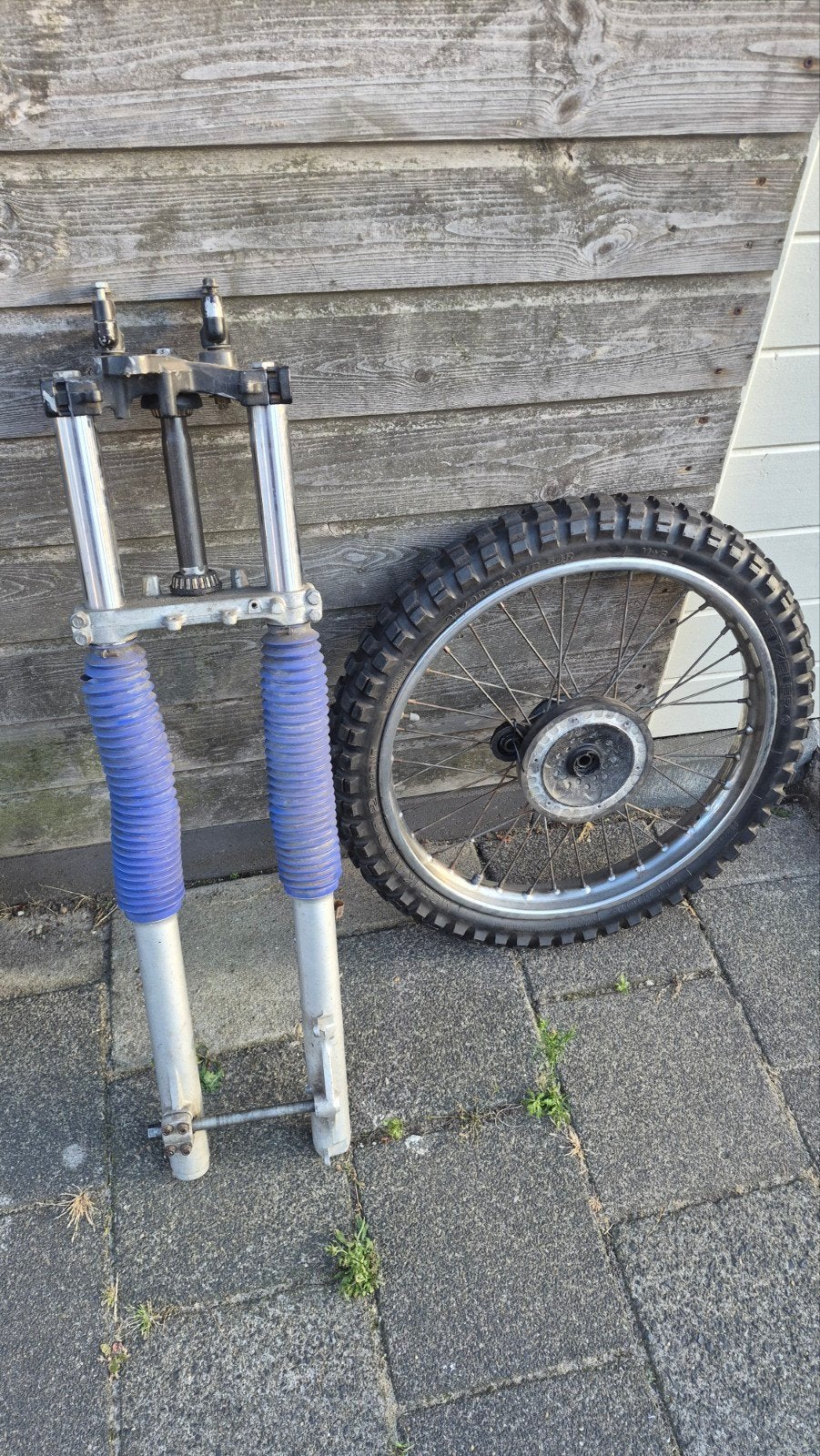 Voorvork en voorwiel yamaha xt600 3tb, Motoren, Ophalen, Gebruikt