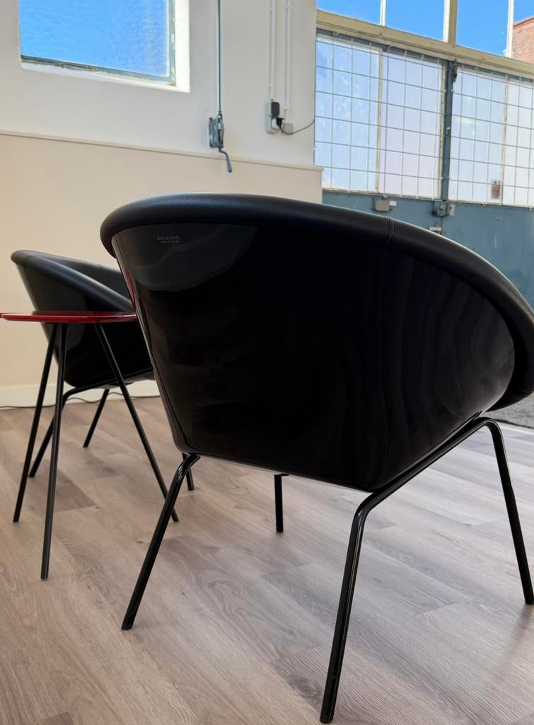 Walter Knoll 369 clubfauteuils limited edition (black), Ophalen, Nieuw, Kunststof, 50 tot 75 cm