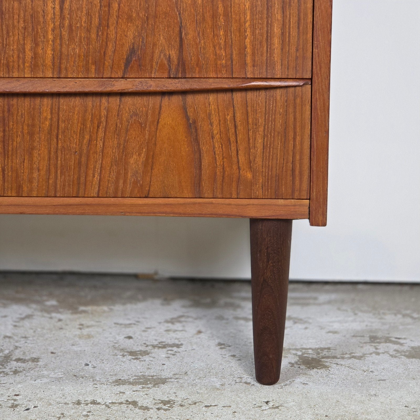 Vintage Deens ladekast, teak jaren 60 Scandinavisch, Ophalen, Gebruikt, 5 laden of meer, 50 tot 100 cm