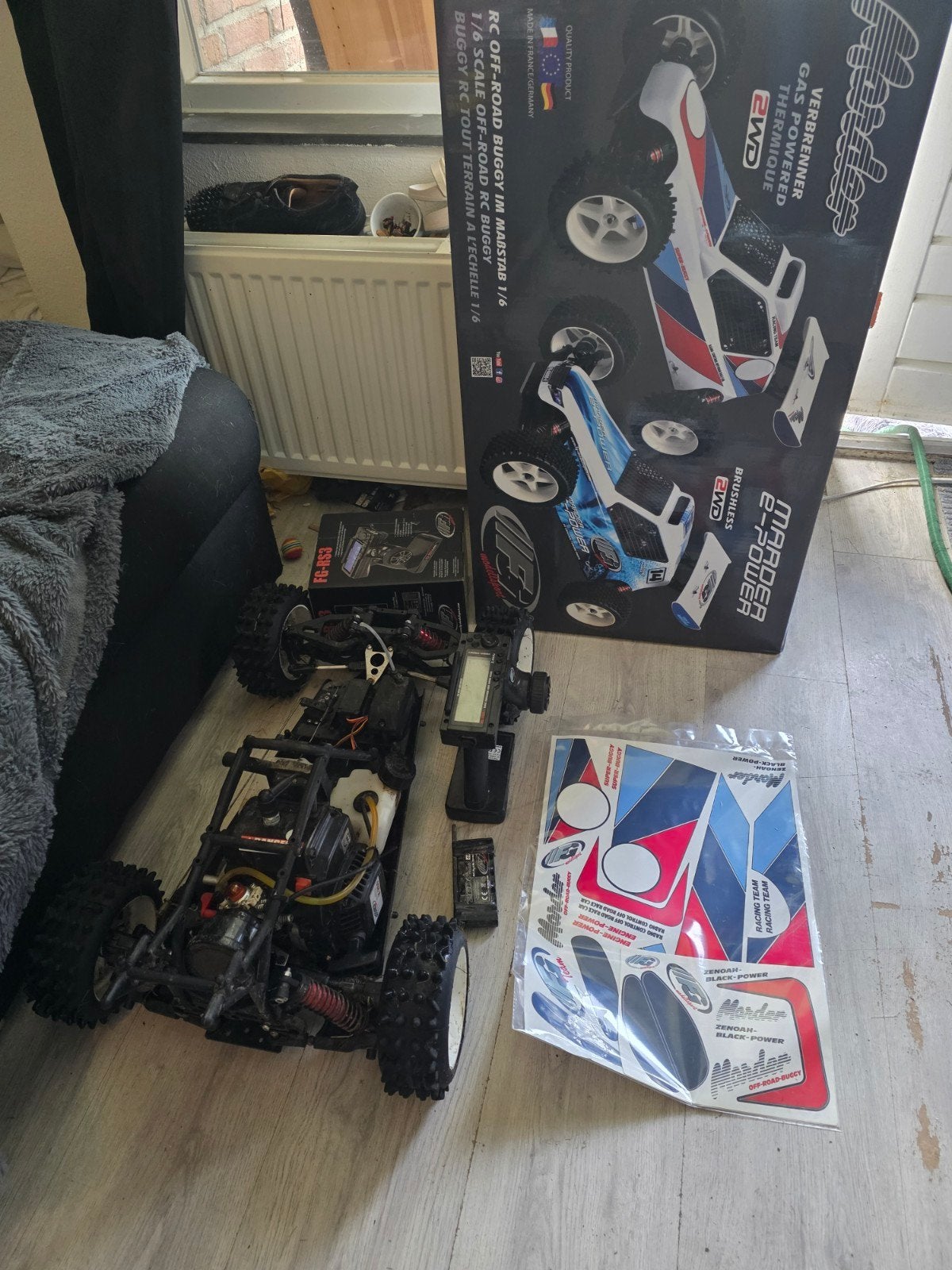 Marder 2-Power RC Off-Road Buggy 1:6 Benzine, Benzine, Auto offroad, Ophalen of Verzenden, Zo goed als nieuw