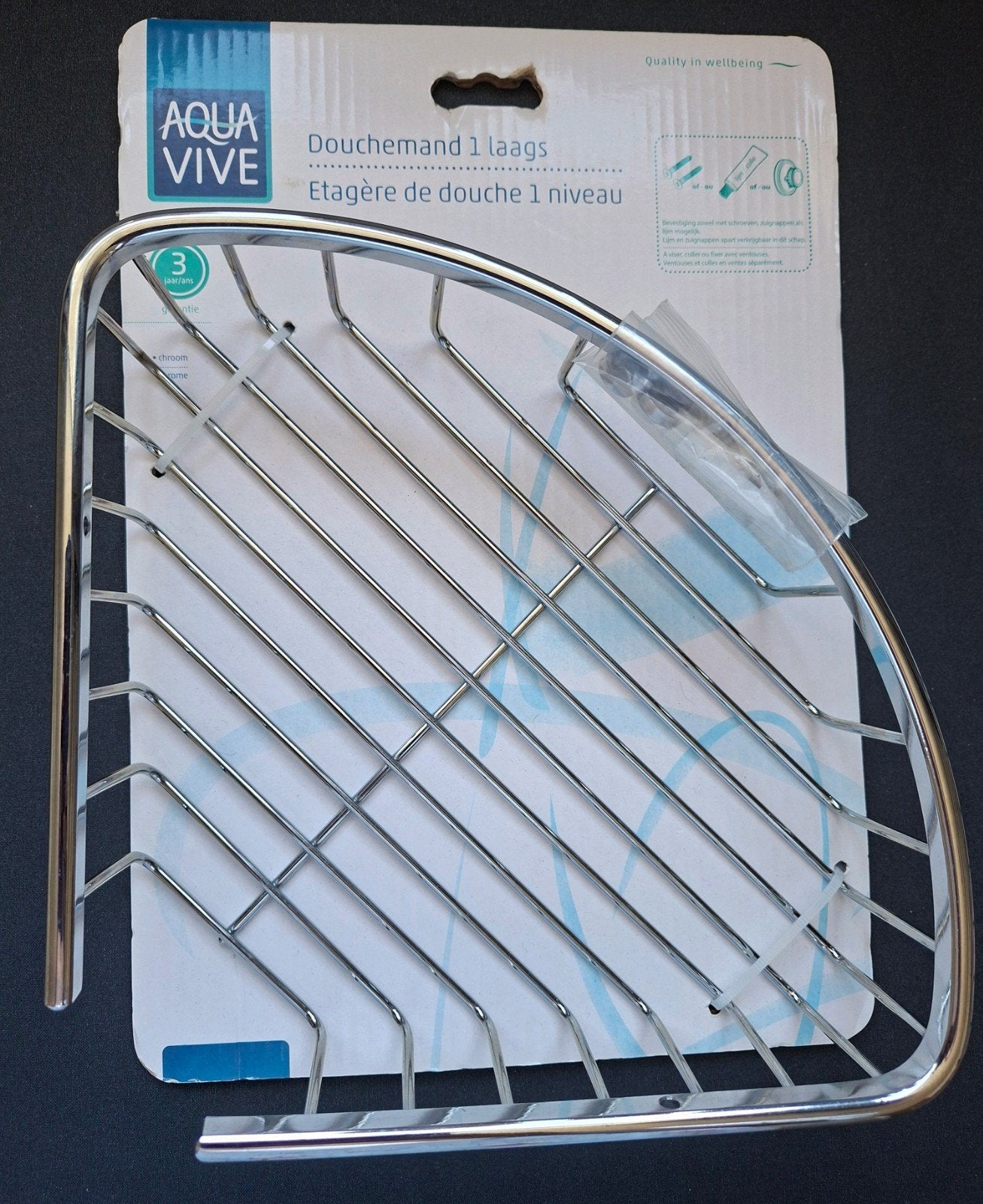 2x Aqua Vive Douchemand 1 Laags - Hoekmodel voor Muur, Verzenden, Nieuw, Wit