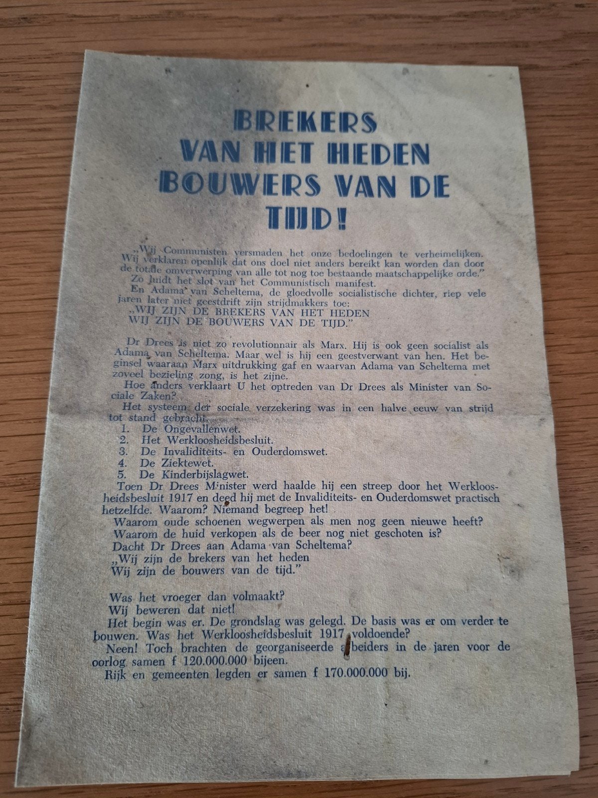 Anti Revolutionair! Stembiljet ARP 1937, Ophalen of Verzenden, 1920 tot 1940, Nederland, Knipsel(s)