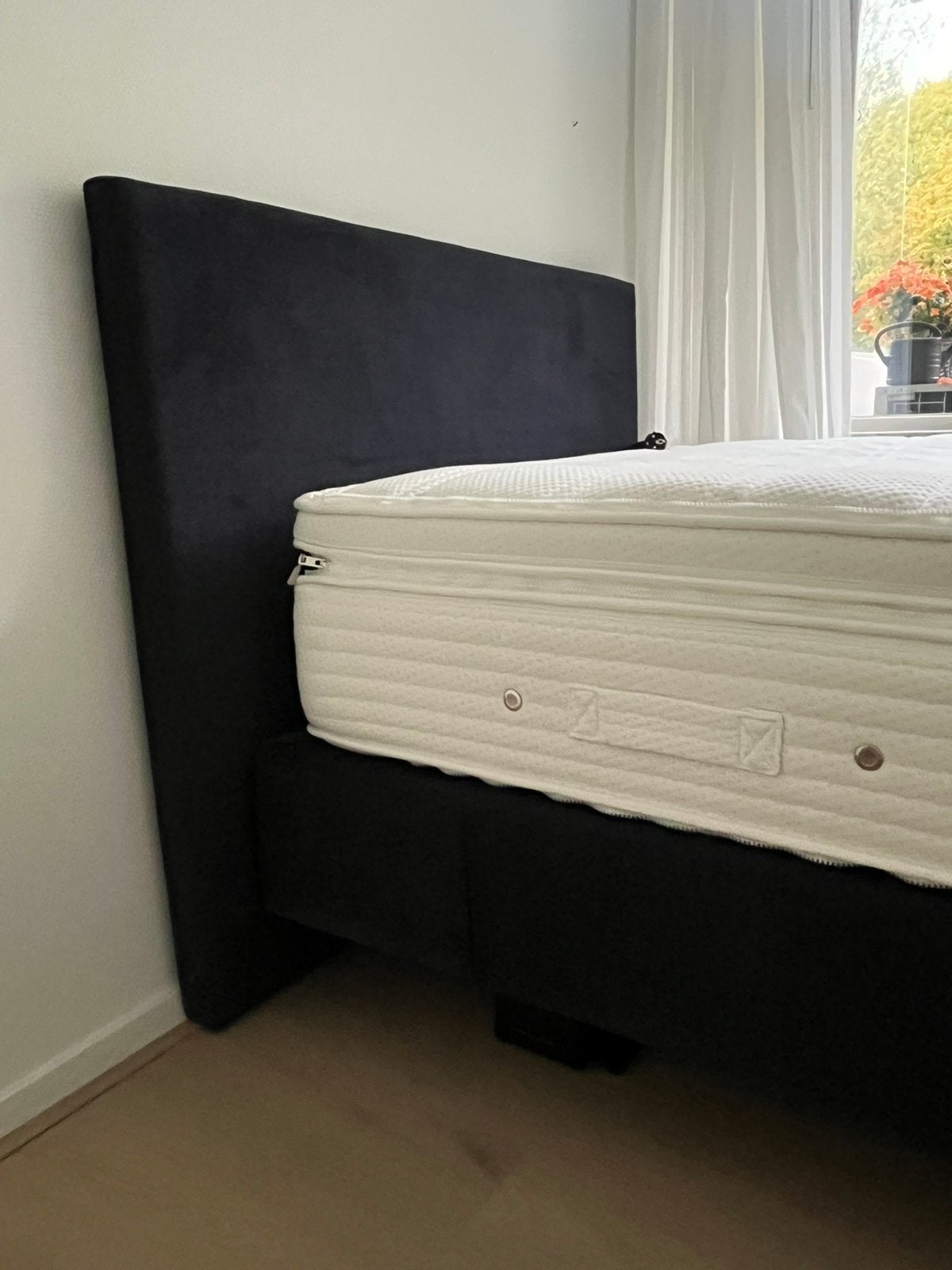 Seniorenbed verstelbaar van Well-Fair, Ophalen, 100 cm, Eenpersoons, Blauw