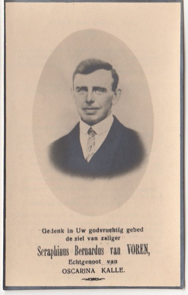 Seraphinus B. van Voren 1902 - 1934 Philippine (Nl), 32 jaar, Verzenden
