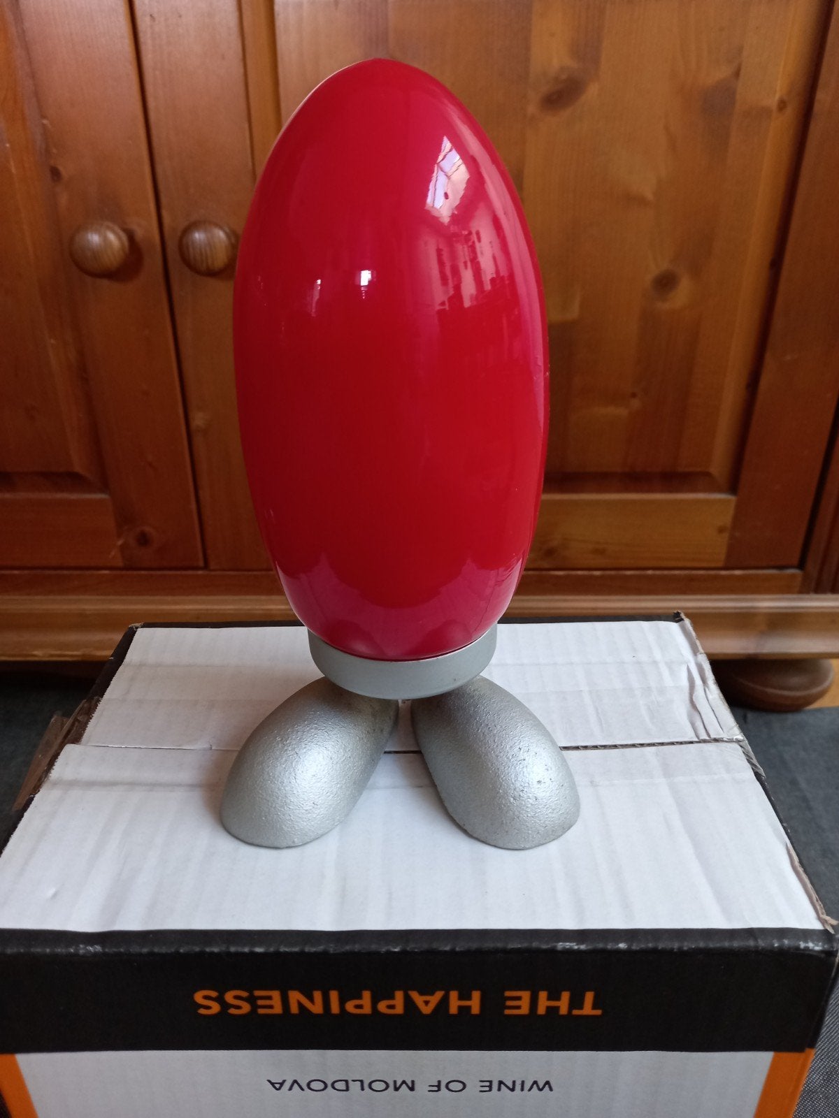 Ikea Dino Egg lamp rood, vintage jaren '90, model B9806, Gebruikt, Vintage, Met schakelaar, E14 (klein)