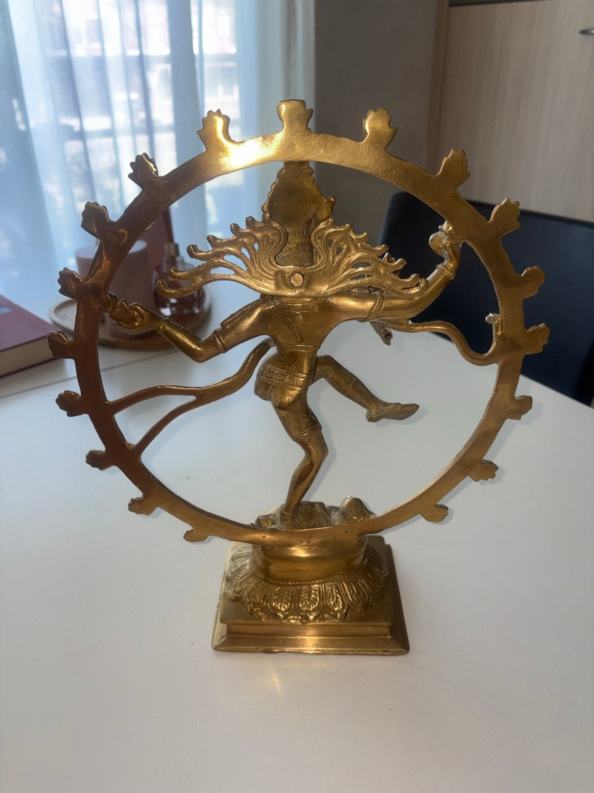 Bronzen Shiva Nataraja beeld - Dansende Shiva, Ophalen, 20 - 50 cm, Beeld, Goud