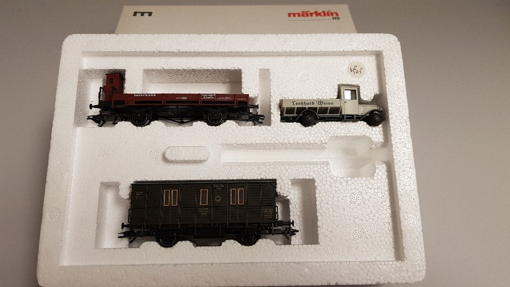 Märklin 4509 set Bauzug met wagen van de DRG - Leonard Weiss, Overige merken, Treinset, Gelijkstroom, Nieuw