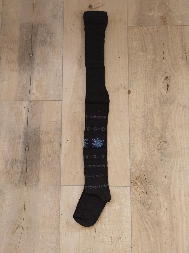 Maillot Girl Tights Zwart Sneeuwvlok Maat 92-98 NIEUW, SO, Overige typen, Meisje, Nieuw
