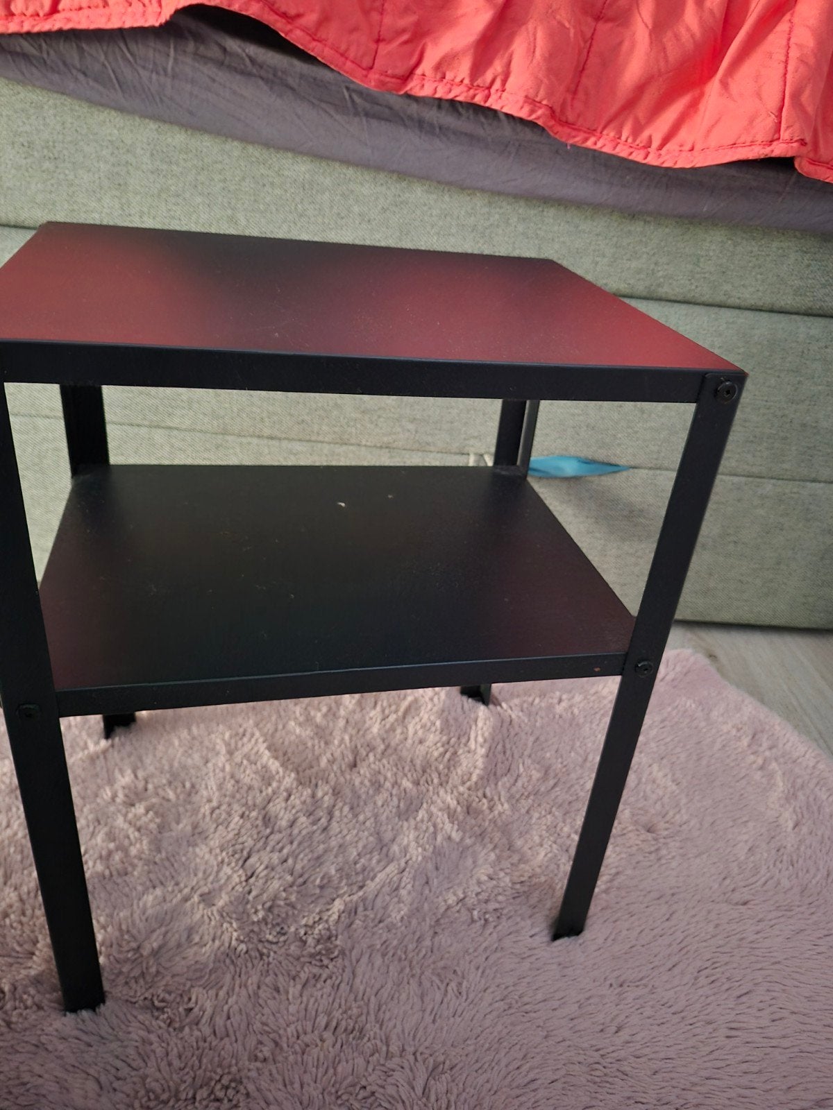 Zwart nachtkastje / bijzettafeltje 2 stuks, Ophalen, Minder dan 45 cm, Minder dan 55 cm, Gebruikt