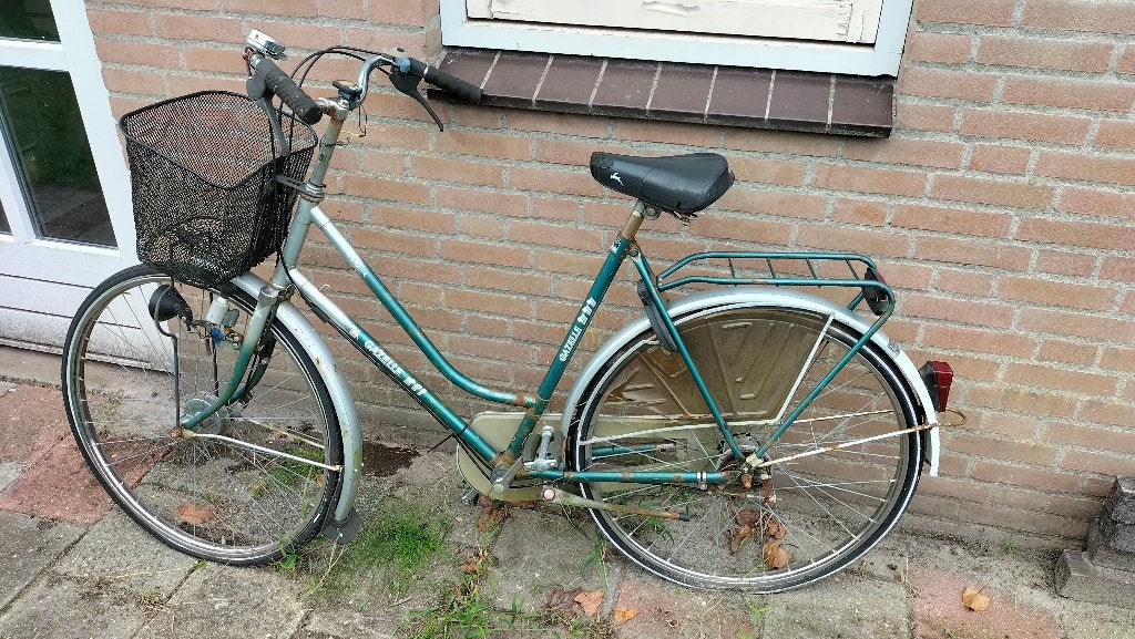 gazelle damesfiets met mandje. zie fotos. opknapper, Ophalen, Gebruikt, Velgrem, 47 tot 50 cm