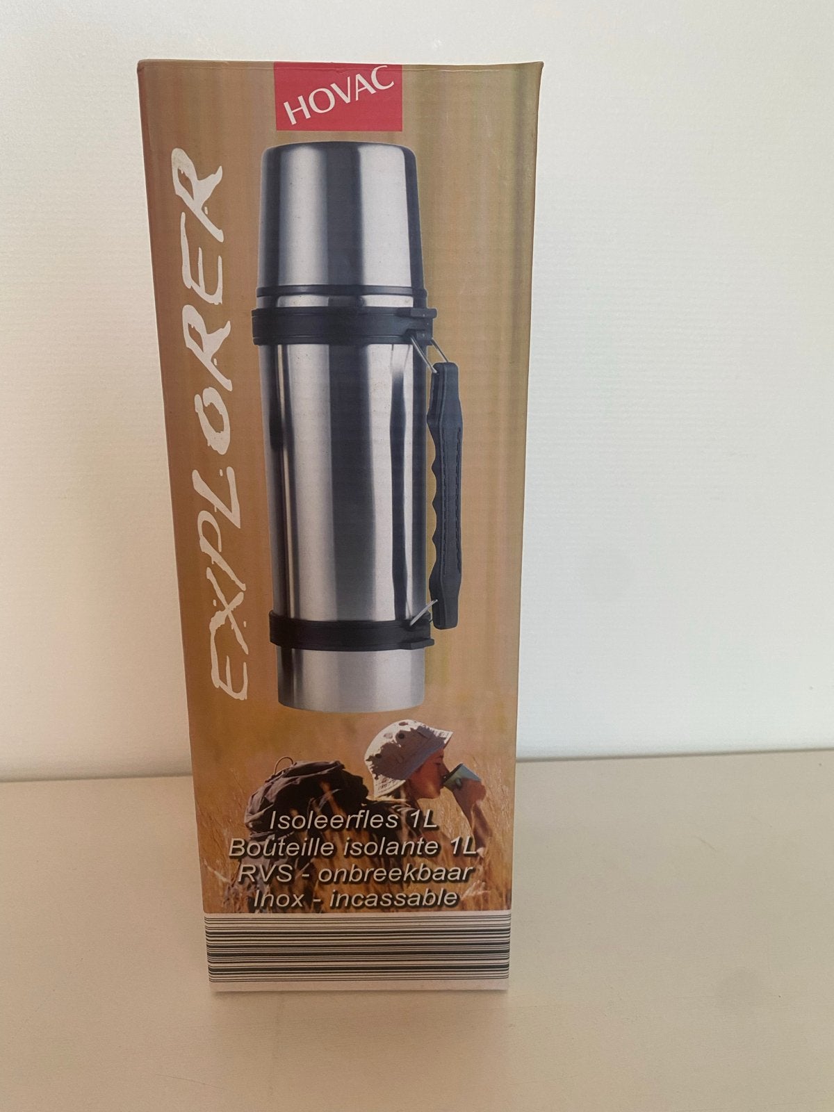 Hovac Explorer 1L RVS Isoléérfles - Warm/Koud, Ophalen of Verzenden, Nieuw