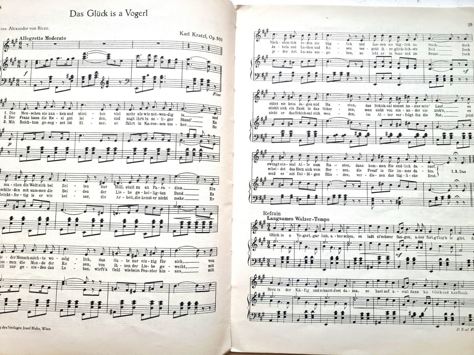Wien, Wien, nur du allein Wiener Lieder viool piano zang V44, Muziek en Instrumenten, Bladmuziek, Gebruikt, Verzenden, Klassiek